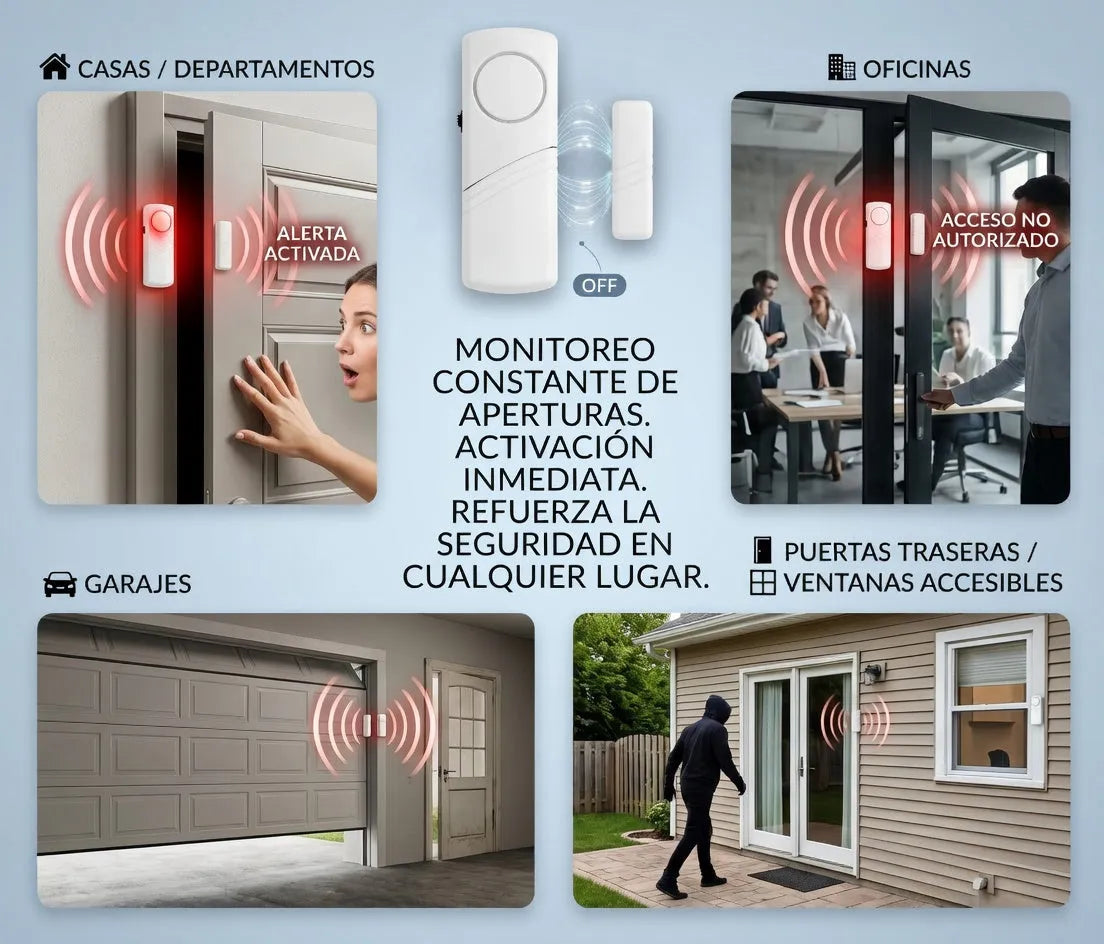 🚨 AlertGuard™ | Alarma Antirrobo para Puertas y Ventanas